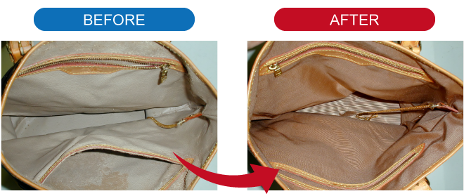 カバン-裏地の取替え